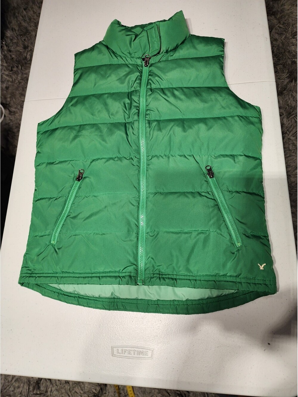 American Eagle Outfitters Green Down Puffer Vest Men's M Casual Fall Winter